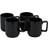 Malmo Set of 4 Malmo Stacking Mugs Black Mug 4pcs