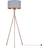 MiniSun Modern Grey & Copper Floor Lamp 153cm