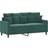 vidaXL Velvet Dark Green Soffa 158cm 2-sits