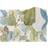 Beliani Wool Rug Leaves Motif Multicolour, Beige cm