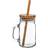 Sass & Belle Mason Jar & Bamboo Straw Kitchen Container