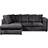 Zipcode Design Moana Black Sofa 213cm 2pcs 3 Seater