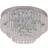 Homcom Crystal Transparent Ceiling Flush Light 40cm