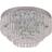 Homcom Modern 3-Tier Transparent Ceiling Flush Light ∅ 40cm