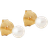 ENAMEL Copenhagen Coco Stud - Gold/Pearl