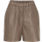 Notyz Leather Shorts - Taupe