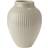 Knabstrup Keramik Riflet 20 cm Hvid Vase