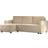 Time4Sleep Cagliari Corner Ottoman Linear Natural Sofa 199cm 3 Seater