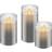 Wentronic Moving Flame Grey LED-ljus 15cm 3st