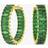 Swarovski Matrix Hoops Earrings Gold/Green