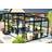 Scandic Greenhouse Modi 10.6m² 4mm Sort Aluminium Hærdet glas