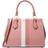 Michael Kors Marilyn Medium Logo Stripe Satchel - Sunset Rose Multi