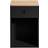 House & Homestyle Lilsbury Black/Natural Bedside Table 32x32cm