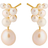 Pernille Corydon Ocean Treasure Earsticks - Gold/Pearl