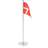 Piet Hein DK Flag Pole Tri- Superellipse Foot Brushed Stainless Steel Prydnadsfigur 25cm