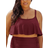 Shapermint Essentials Swim Ruffled Bikini Top - Burgundy