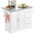 SoBuy Extendable White Opbevaringsskab 130x91cm