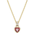 Swarovski Stilla Pendant Necklace - Gold/Red/Transparent