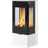 Rias Nexo 100 White with Side Glas /Glass Door