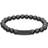 Tommy Hilfiger men's black IP onyx beaded bracelet, Black, Men
