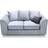 Abakus Direct Chicago Silver Blue Sofa 168cm 2 Seater