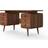 Alphason Somerset Walnut Writing Desk 59x150cm