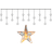 Star Trading Star Curtain Transparent Lyskæde 1 Pærer
