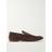 Gucci Jordaan Horsebit Suede Loafers Men Brown