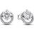 Pandora Sparkling Round Halo Stud Earrings - Silver/Transparent