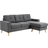 Homcom Scandi Design Dark Gray Sofa 193cm 3 personers