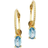 Scrouples 8 Carat Earrings - Gold/Blue