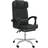 vidaXL Faux Leather Black Kontorsstol 122cm