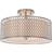 Endon Lighting Cordero White/Satin Nickel Ceiling Flush Light ∅ 43cm