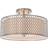 Endon Lighting Cordero White/Satin Nickel Ceiling Flush Light 43cm