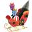 Freemans Santas Sleigh Ho Ho Home Red Decoration 28cm
