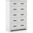 Costway Tall Dresser White Chest of Drawer 78.7x119.4cm