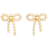 Pico Arco Small Studs - Gold/Transparent