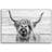 LZN Highland Cow Rustic Black/White Wall Decor 61x40.6cm