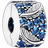 Pandora Curved Feather & Pavé Clip Charm - Silver/Blue