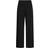 Vila Ribbed Wide Leg Trousers - Black Beauty