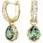 Swarovski Stilla Drop Earrings - Gold/Transparent/Green