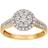 Guldfynd Round Halo Ring - Gold/Diamonds