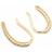 Brass with Zircon Earrings Hook 20mm 4pcs