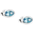 Efva Attling Love Bead Earrings - Silver/Topaz