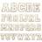 Shein Letter Graphic Iron-on Patch 26pcs