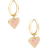 Kendra Scott Ari Heart Huggie Earrings - Gold/Quartz