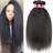 Kinky Straight Hair Bundle #1B Natural Black 3-pack