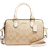 Coach Mini Rowan Satchel In Blocked Signature Canvas - Gold/Light Khaki Multi