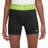 Nike Older Girl's Pro Shorts - Black/Volt/White