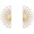 Georg Jensen Daisy ørering forgyldt og hvid emalje